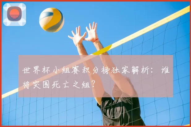 世界杯小组赛积分榜独家解析：谁将突围死亡之组？